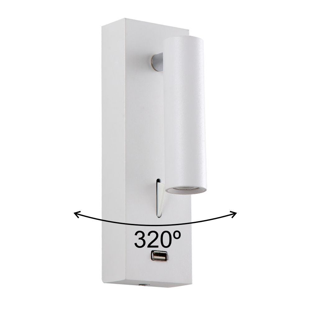 Светильник спот Crystal Lux Clt 210 CLT 210W USB WH