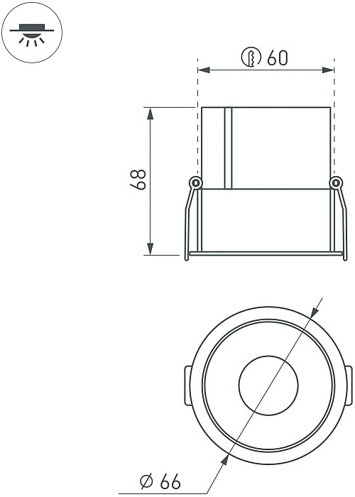 Встраиваемый светильник Arlight Atlas 037185(1)