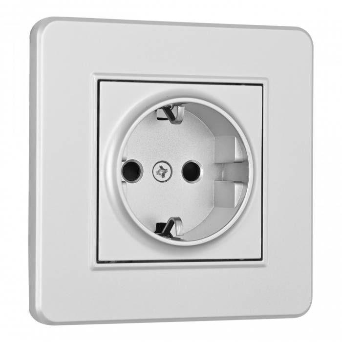 Розетка Arte Milano Set16-1 SET16-1-40-1 silver