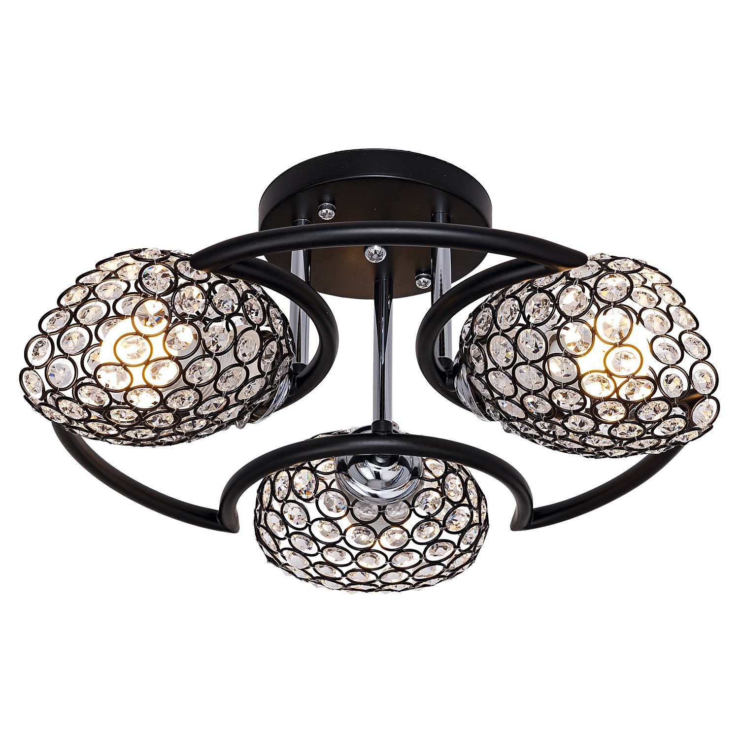 Потолочная люстра ЭкономСвет 33916 33916/3BK+CR BK+CL