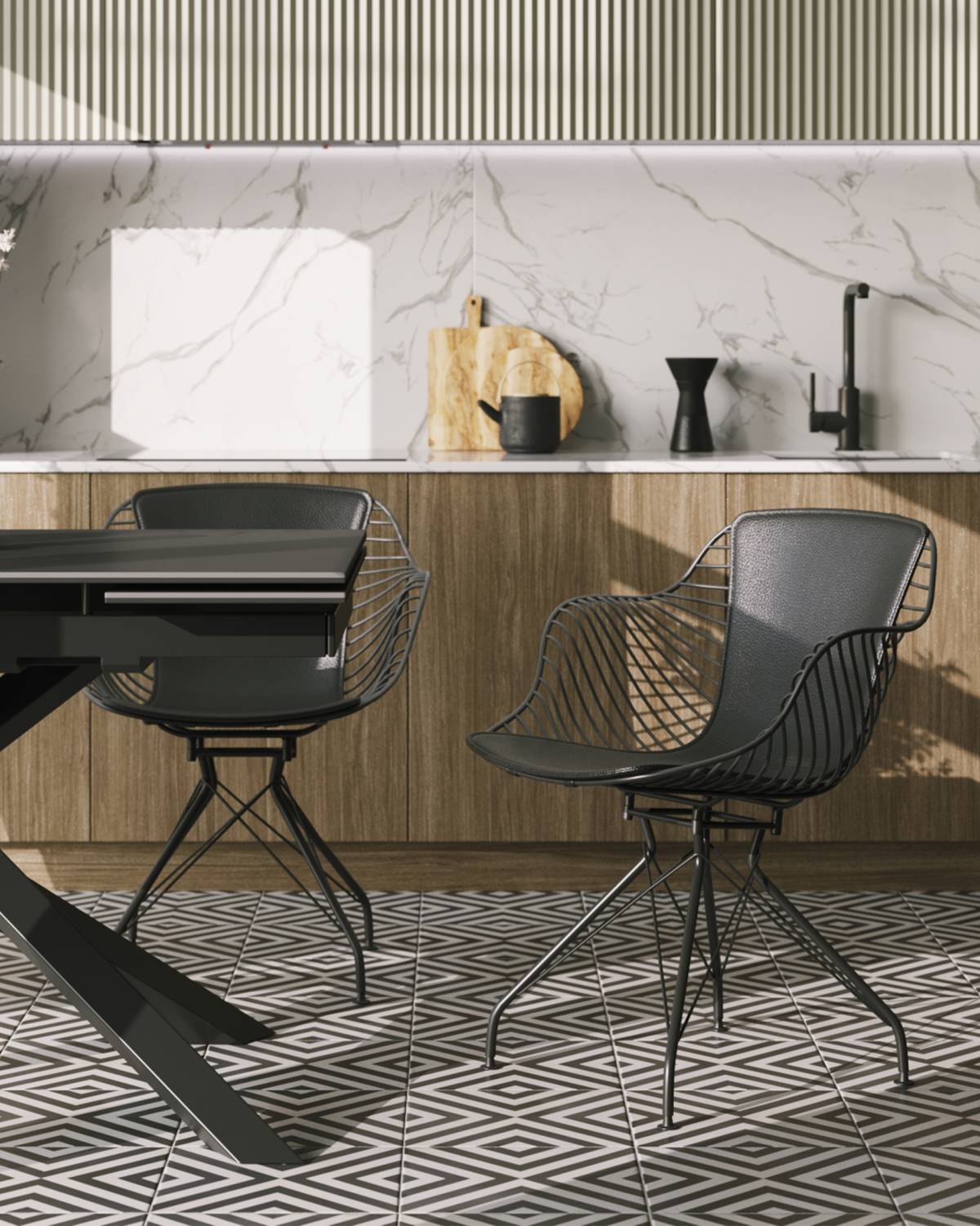 Обеденный стул Stool Group Thomas TMS-18A-P18 BL/BL