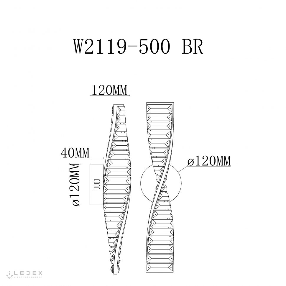 Настенное бра ILedex Woodstock W2119-500 BR