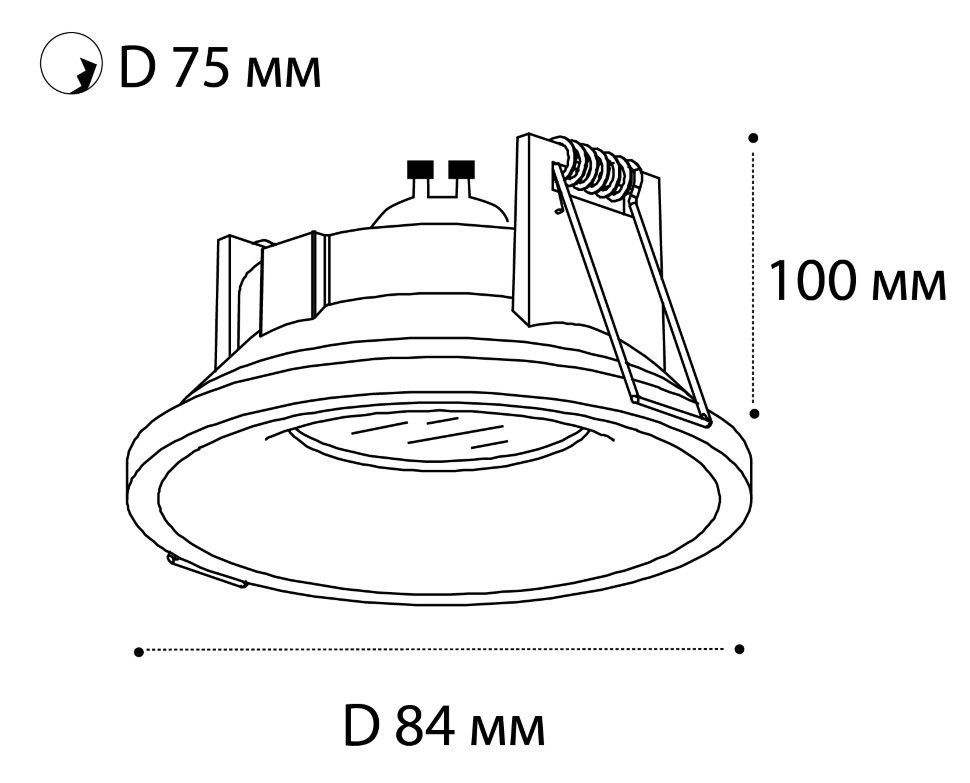 Встраиваемый светильник Italline 7010 IT07-7010 black