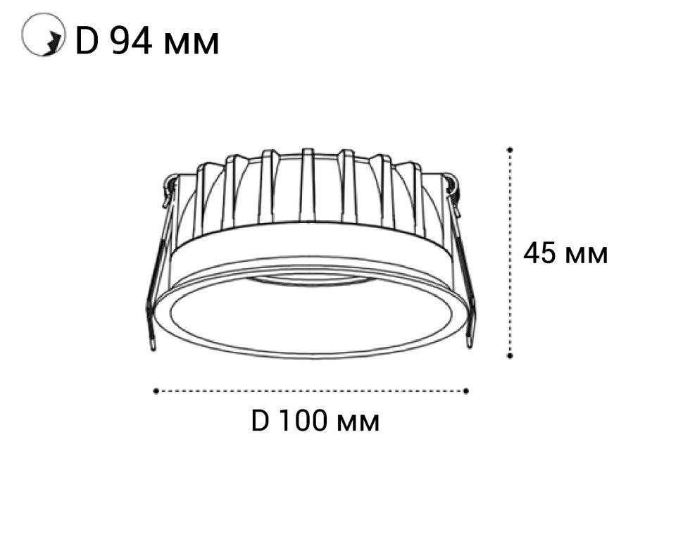Встраиваемый светильник Italline IT08-8032 white 4000K