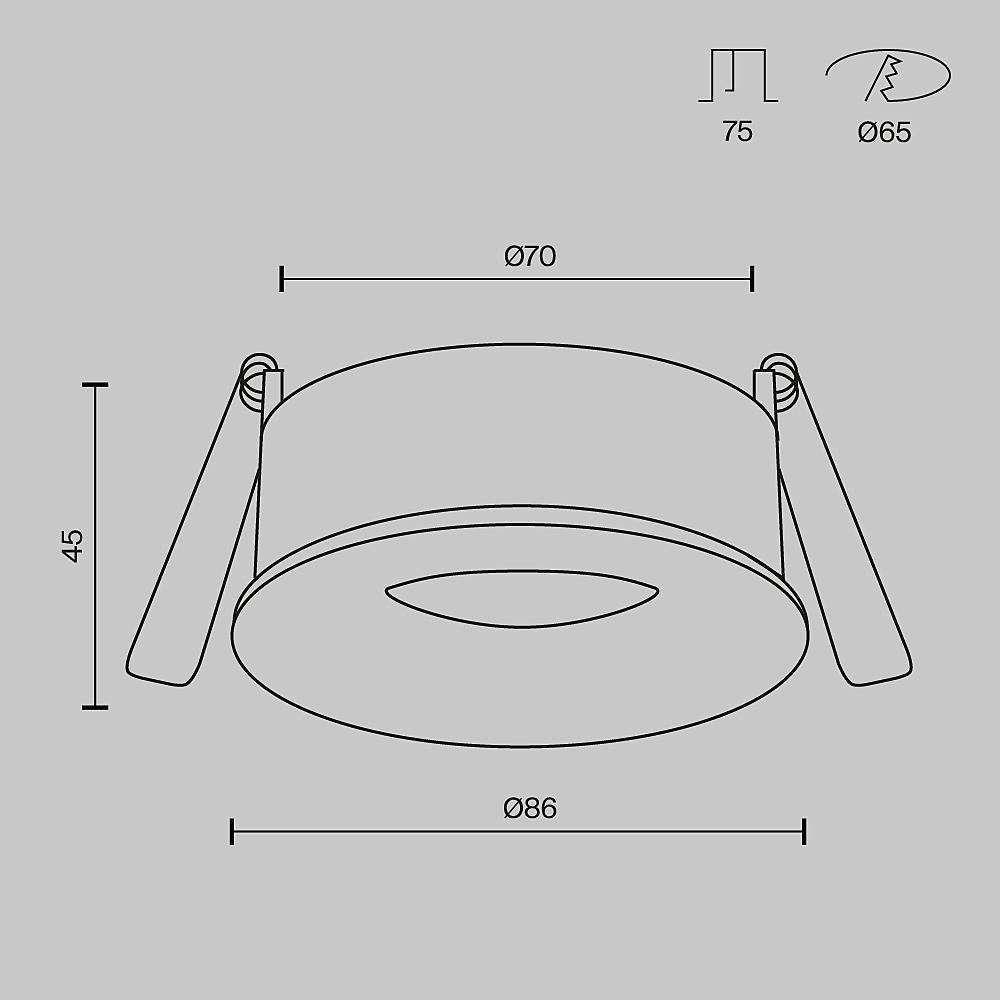 Встраиваемый светильник Maytoni Slim DL027-GU10-W