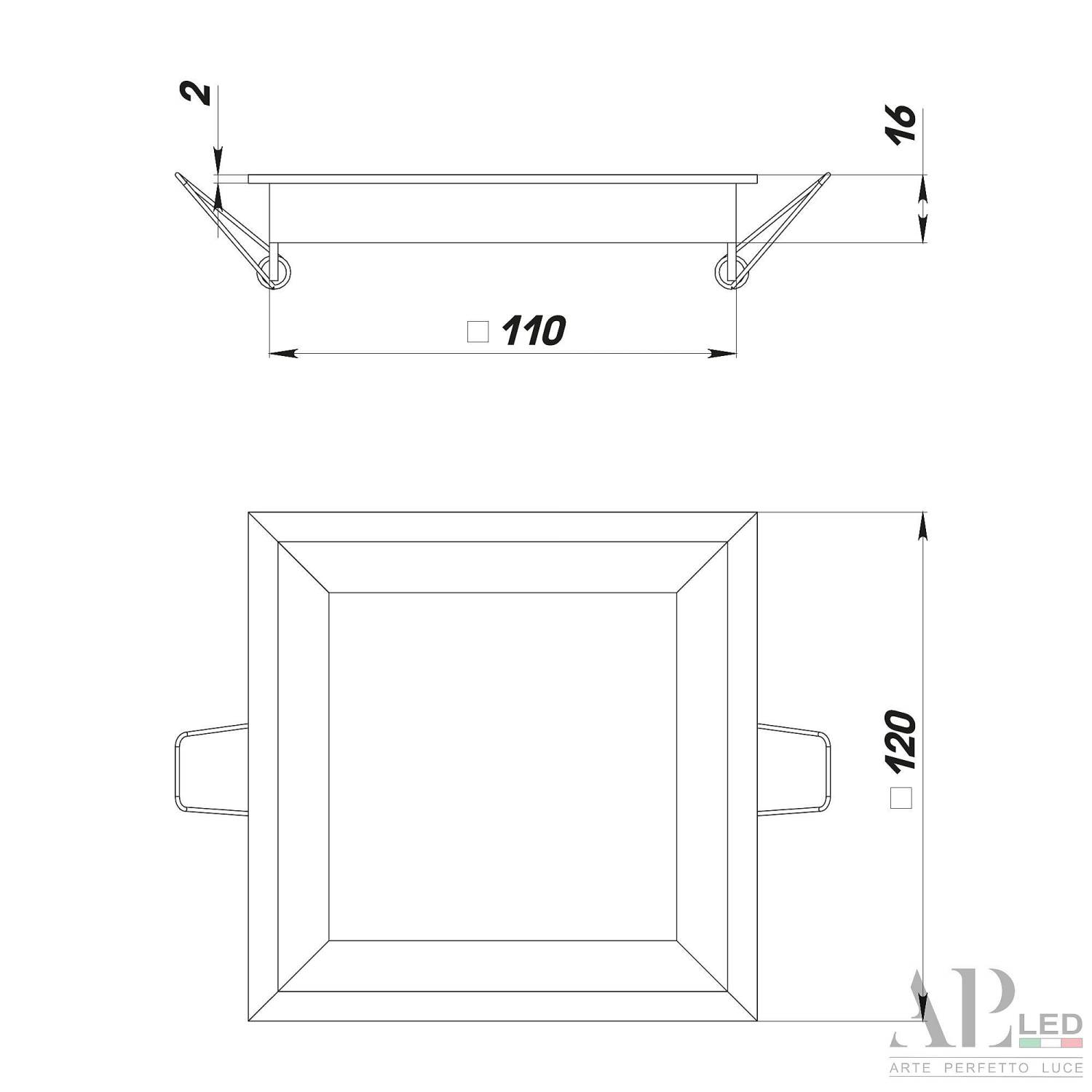 Встраиваемый светильник APL Led Ingrid 3322.LDF9016/9W/4K