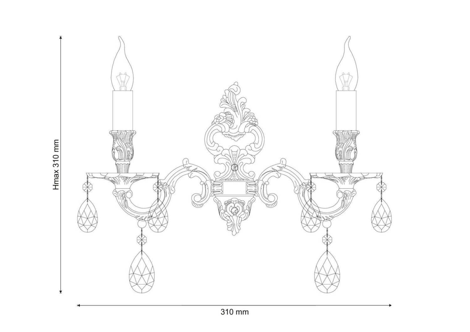 Настенное бра Lucia Tucci Barletta BARLETTA W1730.2 antique