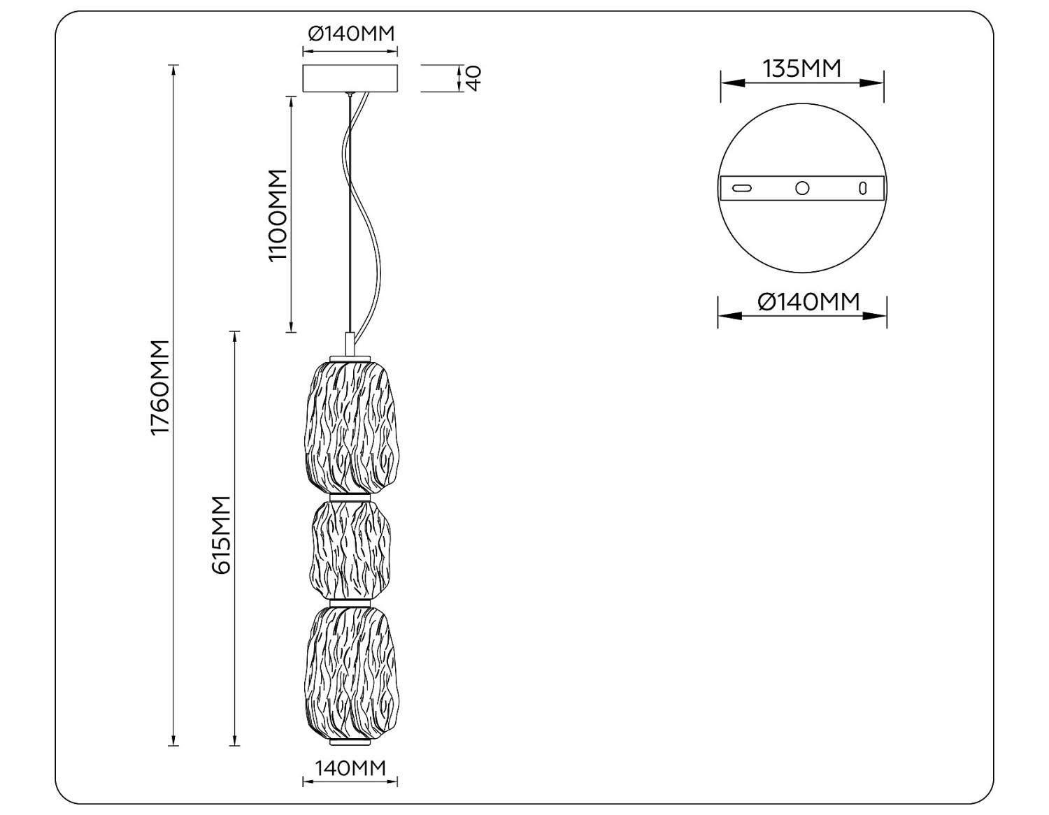 Светильник подвесной Ambrella Crystal LH30102