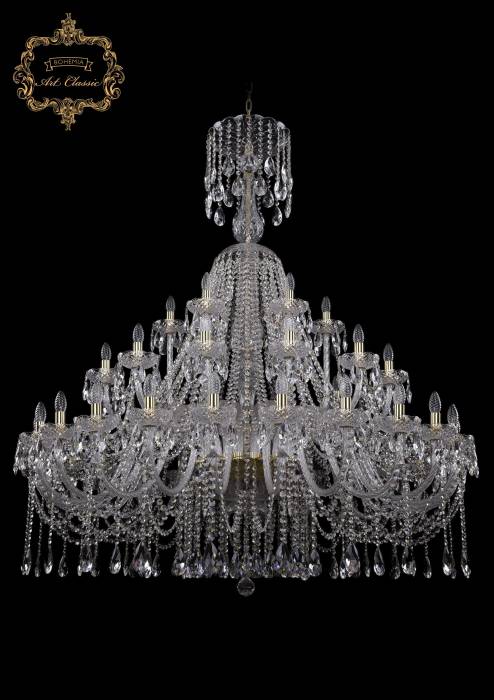 Подвесная хрустальная люстра 11.12 Art Classic 11.12.24+12+6.530.XL-164.Gd.Sp