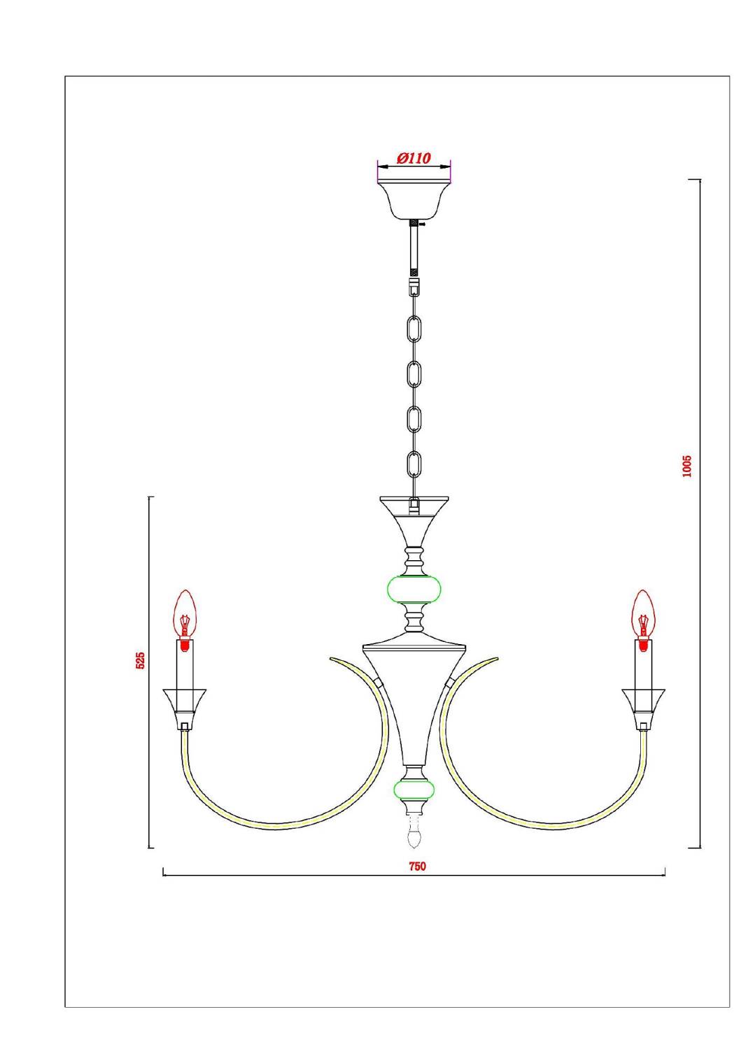 Подвесная люстра Arte Lamp Collinetta A4094LM-8WH