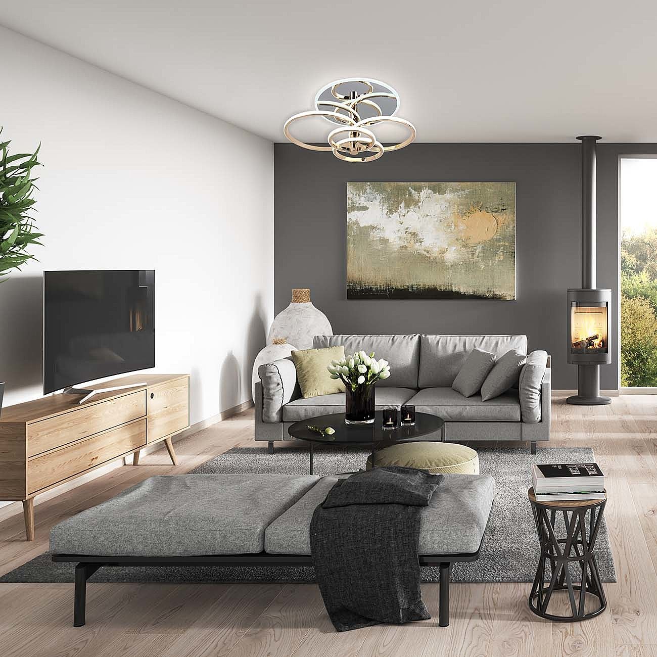 Потолочная люстра Escada Contour 10213/4LED BL Chrome