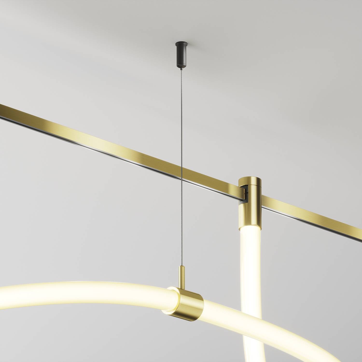 Потолочный коннектор с тросовым подвесом Tau в шинопровод Flarity Maytoni Tau TRA154CSW-1BS