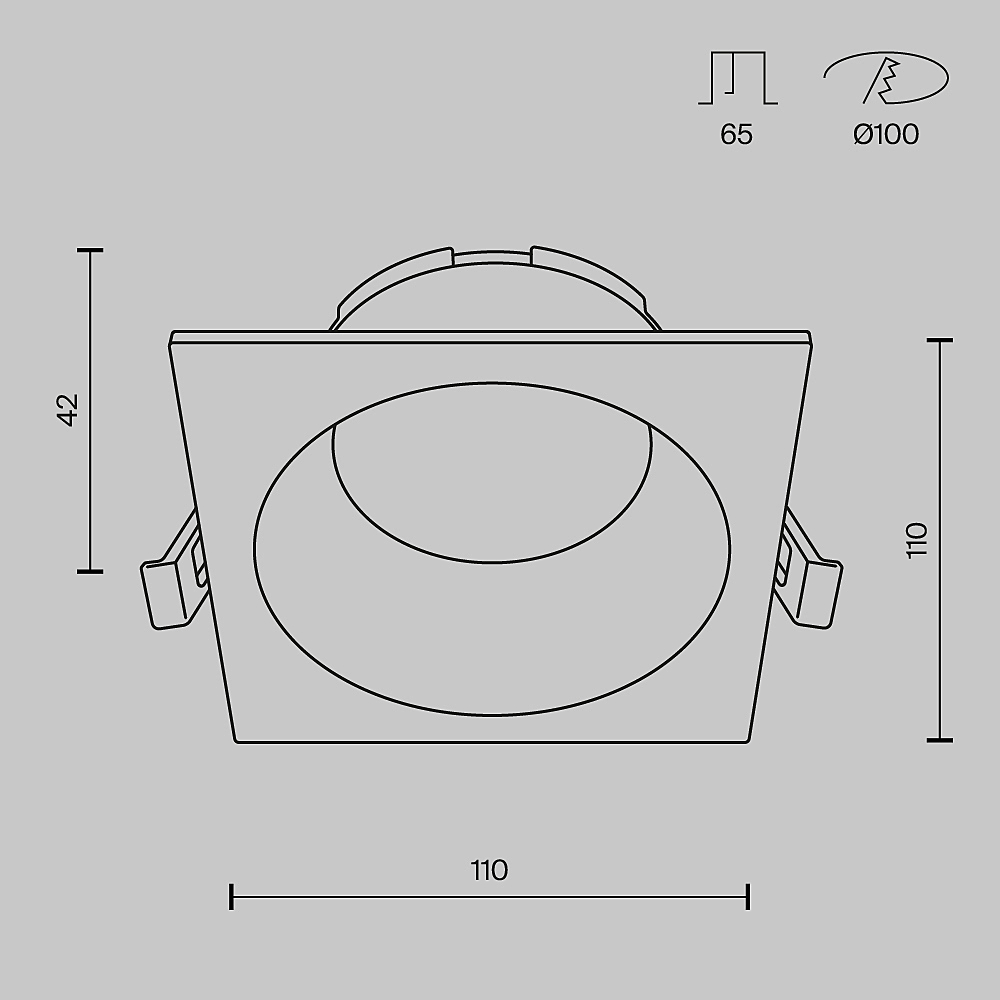 Встраиваемый светильник Maytoni Share DL126-GX53-SQ-W