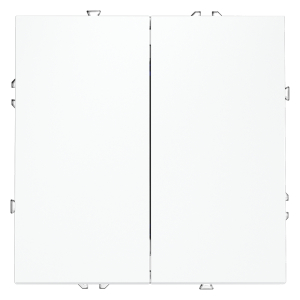 Проходной переключатель встраиваемый VOLTUM S70 двухклавишный 10А, (белый матовый) VLS020302