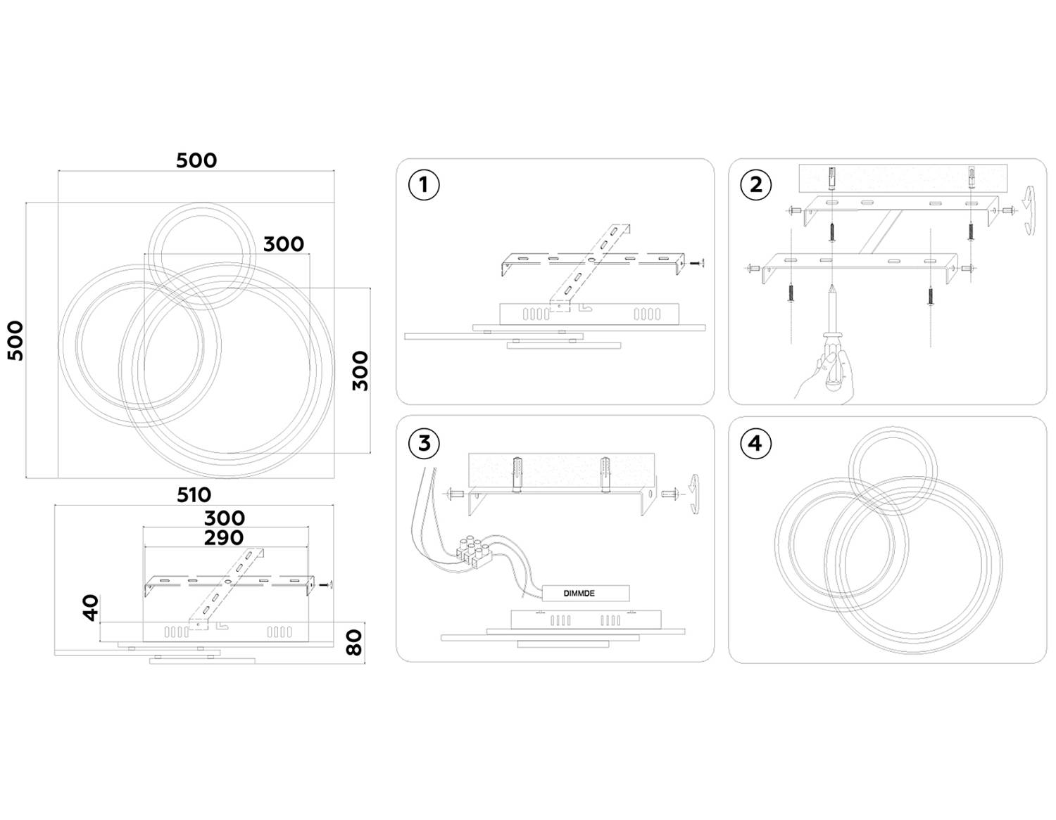 Потолочная люстра Ambrella Disk FA8511