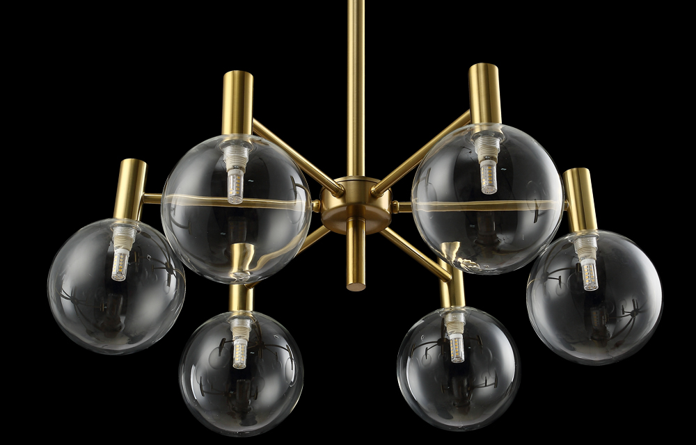 Люстра на штанге Crystal Lux Andres ANDRES SP6 BRONZE/TRANSPARENTE