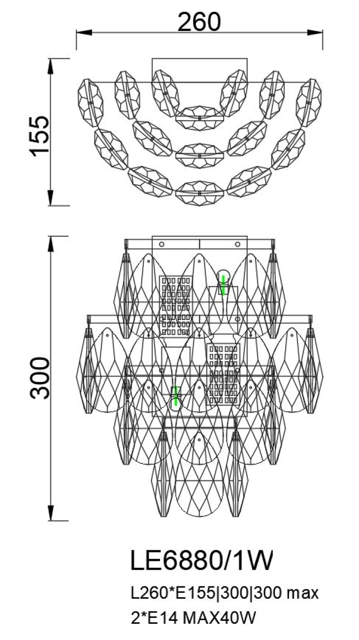 Настенное бра LEON Melanie LE6880/1W GD