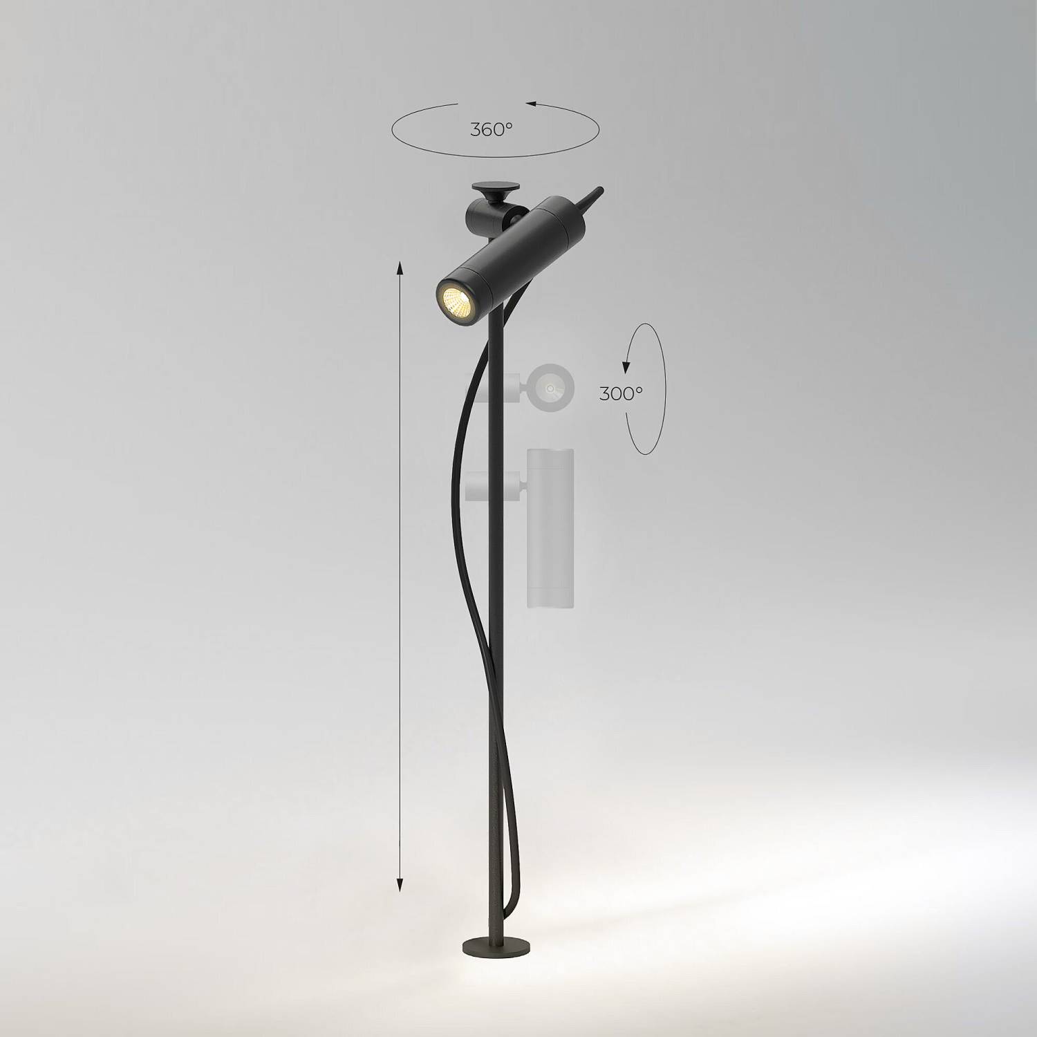 Грунтовый светильник Elektrostandard Covert Covert (35173/S) 3000K черный