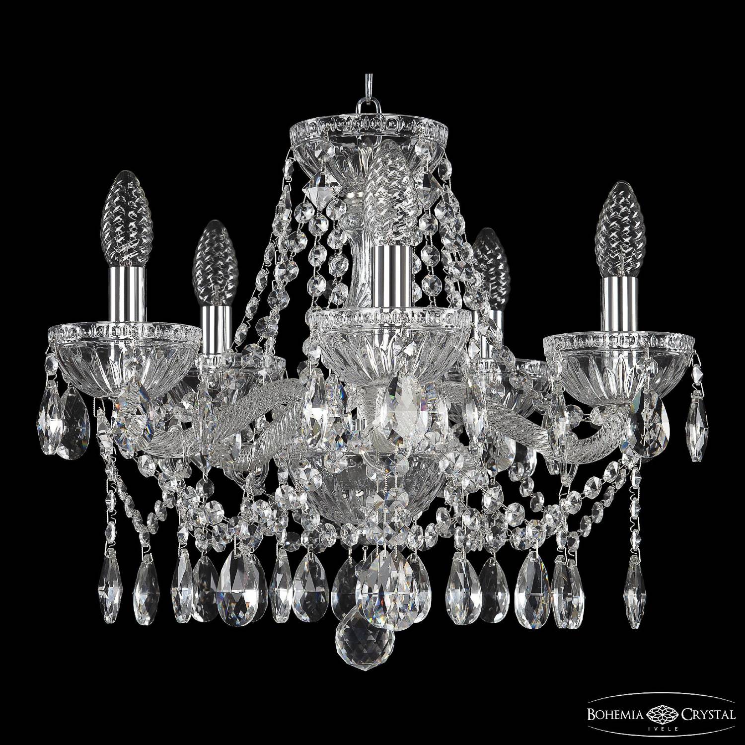 Подвесная люстра Bohemia 5413 5413/5/141 Ni Clear/M-1G