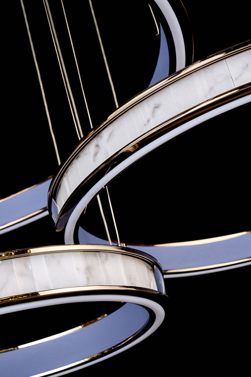 Подвесная люстра LEON Christine LE7702/800-3F Black Chrome