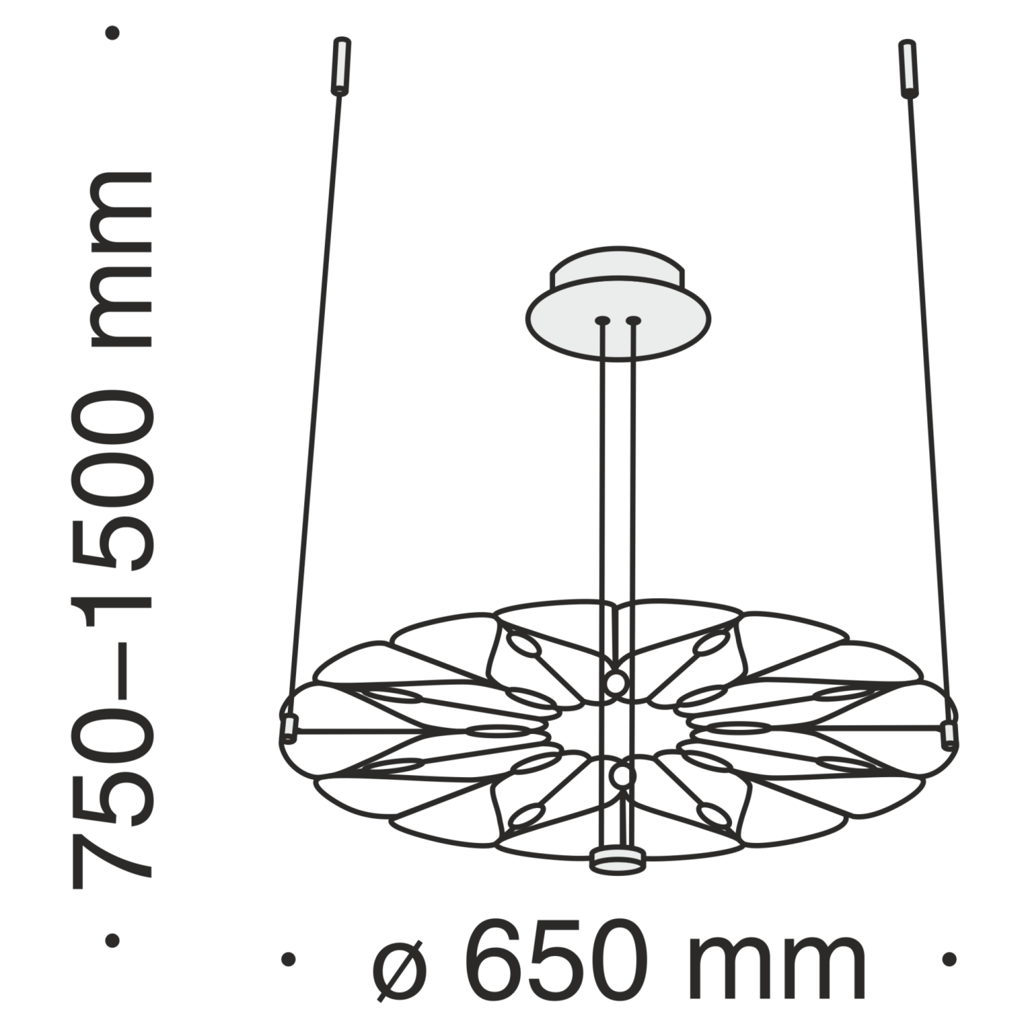 Светильник подвесной Maytoni Volare MOD037PL-L16B