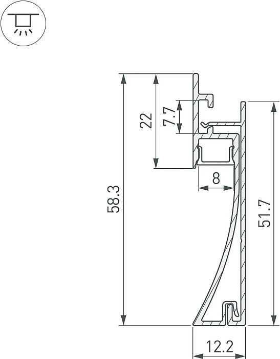Профиль Arlight Arh-Plintus 046391