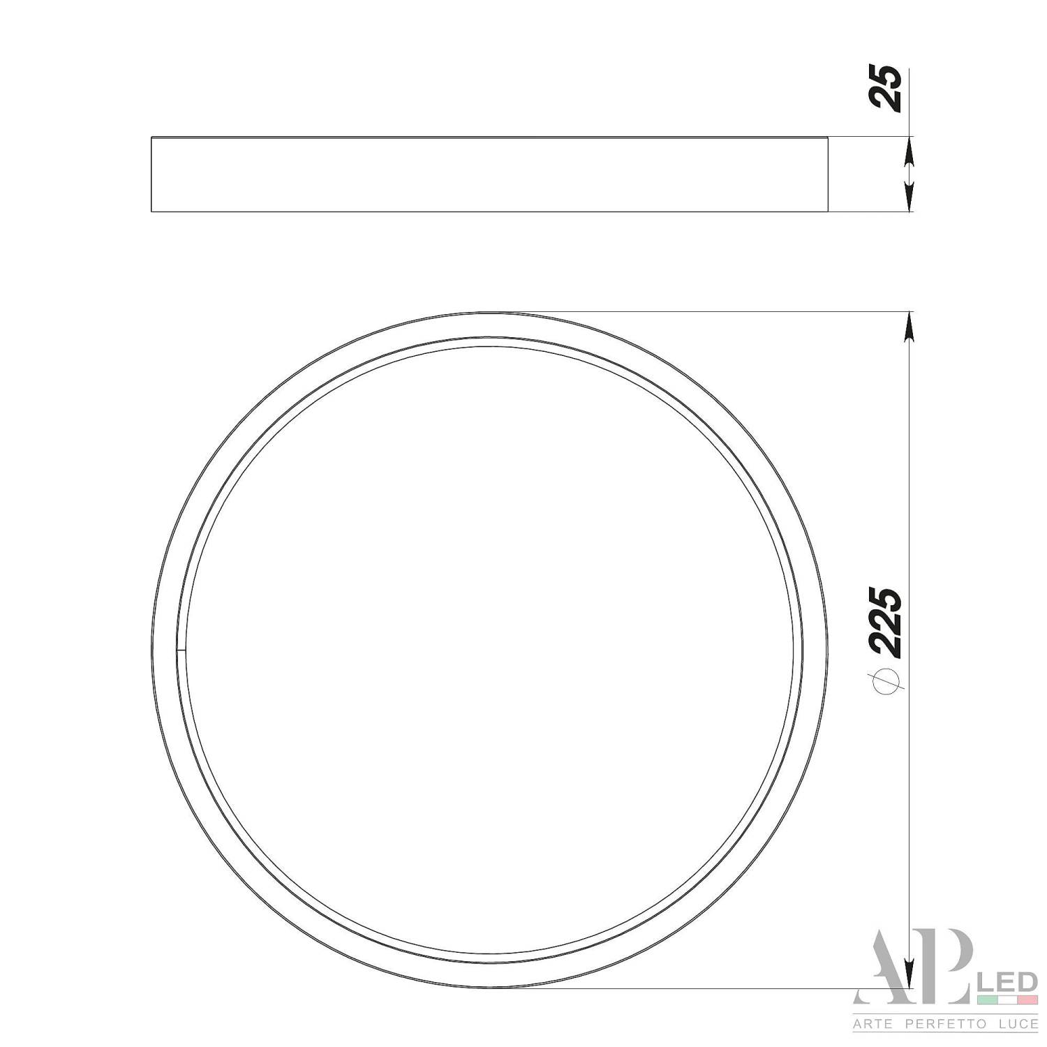 Светильник потолочный APL Led Ingrid 3322.LDY2004M/18W/4K