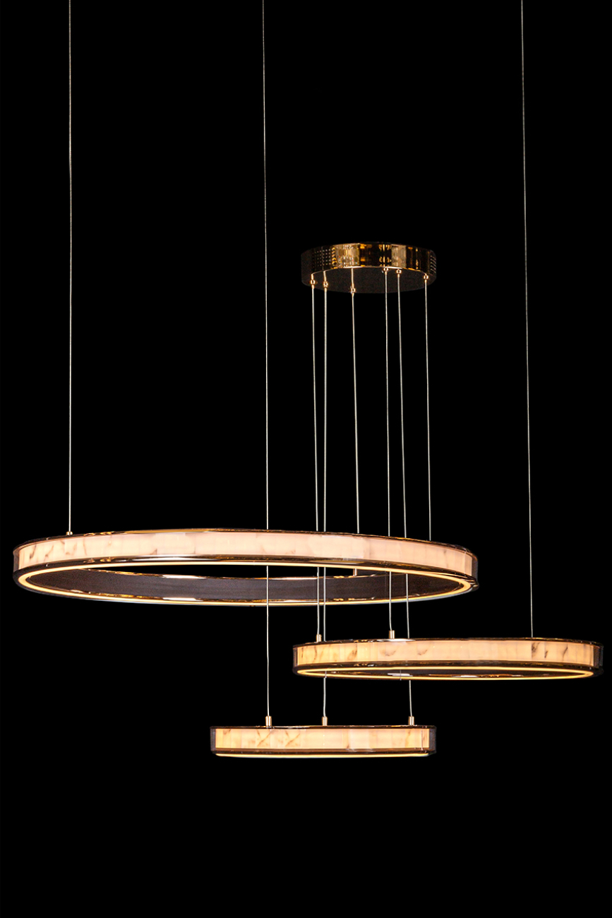 Подвесная люстра LEON Christine LE7702/800-3F Gold