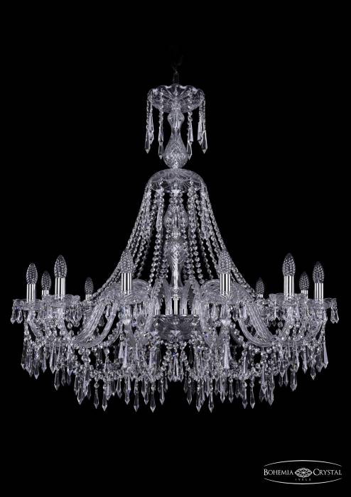 Подвесная хрустальная люстра 1403 Bohemia 1403/12/360/XL-100 Ni