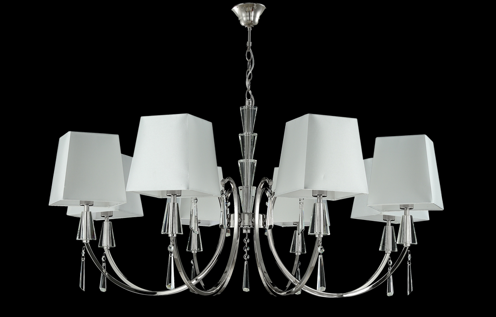 Подвесная люстра Crystal Lux Marsela MARSELA SP-PL8 NICKEL