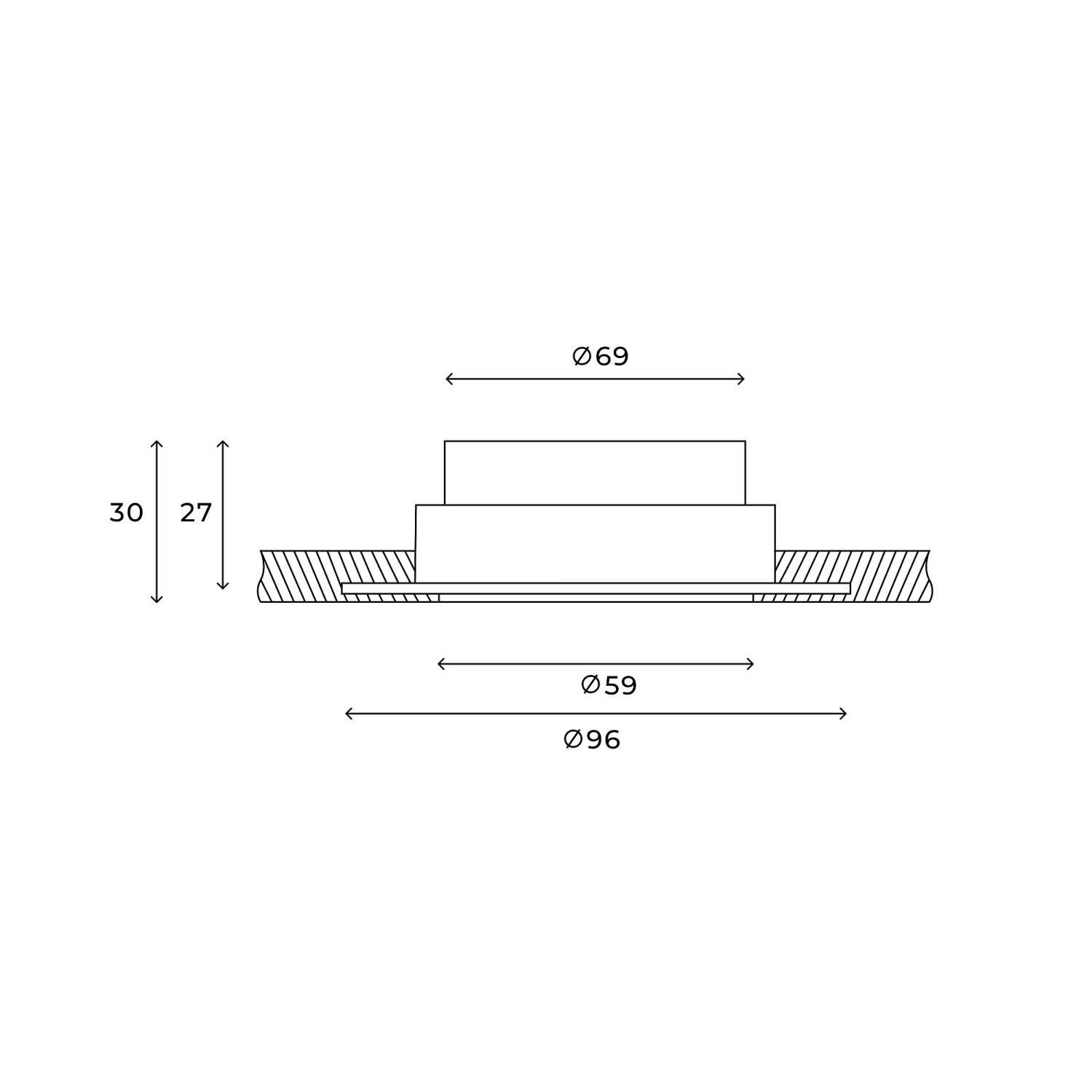 Встраиваемый светильник Hesby Lighting Stockholm HSBL_0218
