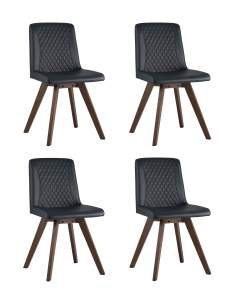 Комплект стульев Stool Group MARTA LW1902-G PU DARK BLUE GRID-KOROB4