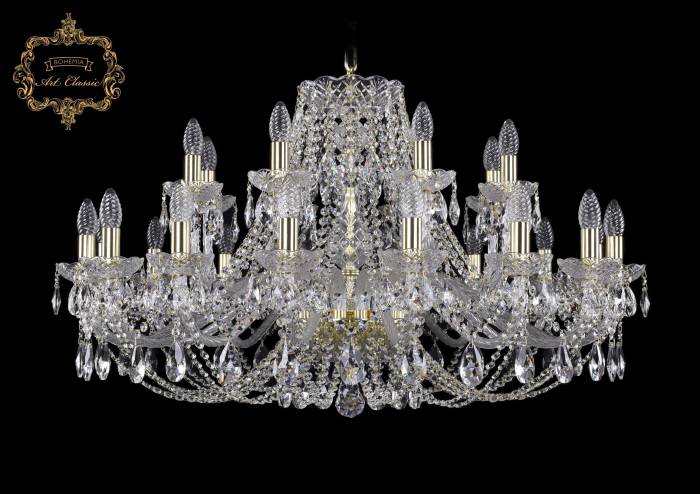 Подвесная хрустальная люстра 11.21 Art Classic 11.21.16+8.360.Gd.Sp