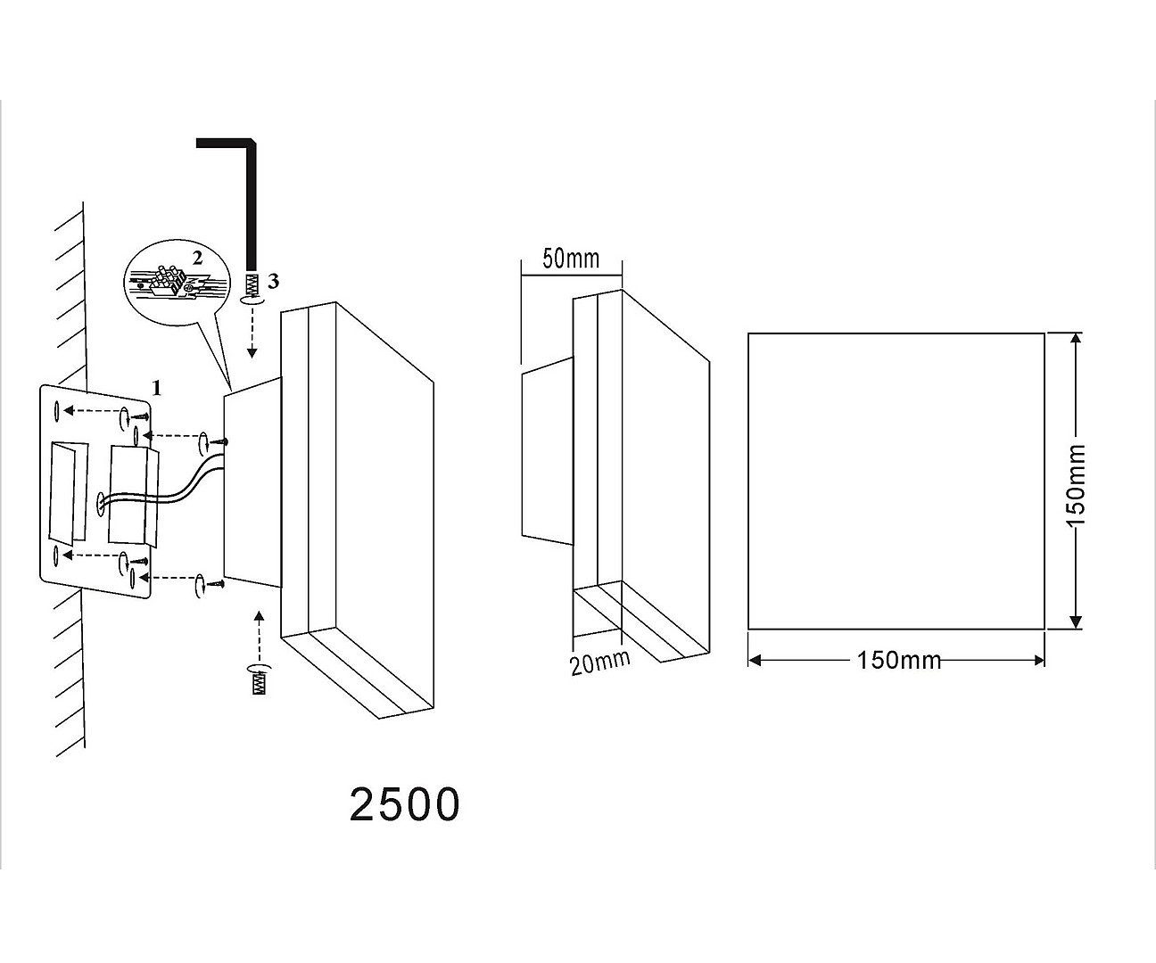 Уличный настенный светильник KINK Light Пирей 2500,19