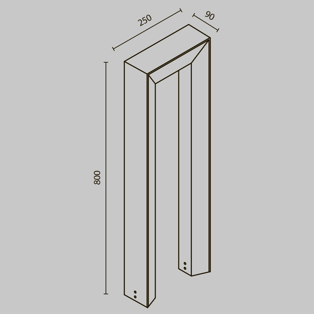 Уличный наземный светильник Maytoni Frama O469FL-L12GF3K