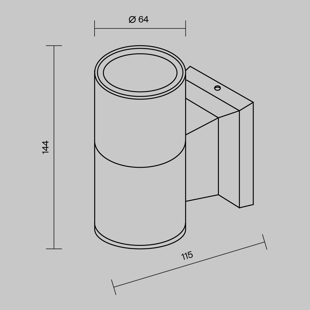 Уличный настенный светильник Maytoni Bowery O574WL-01W