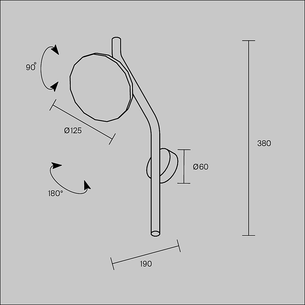 Настенный светильник Maytoni Vita MOD451WL-L8B3K