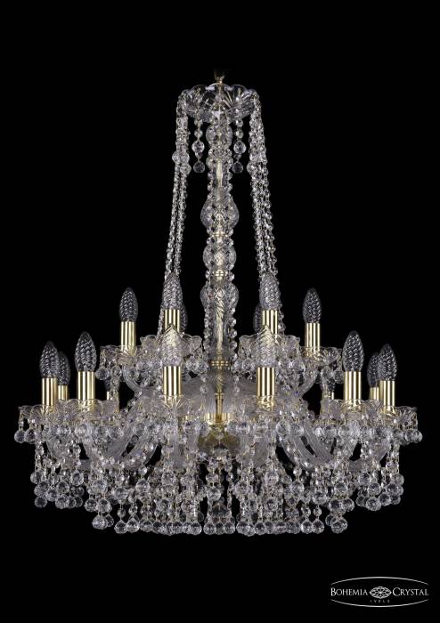 Подвесная хрустальная люстра 1409 Bohemia 1409/12+6/240/h-77 G