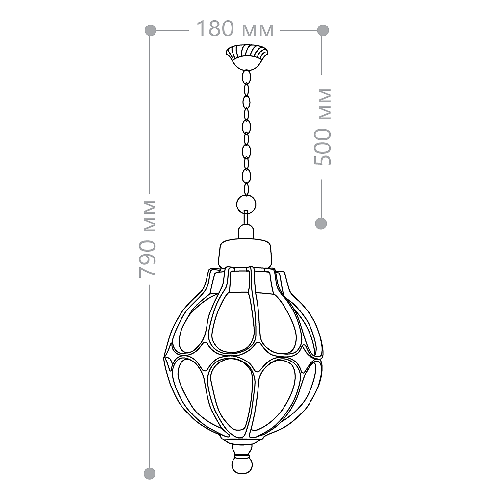 Уличный подвесной светильник Feron Версаль 11369
