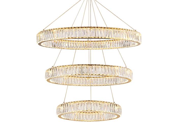 Потолочная чашка Newport Crystal Потолочная чашка 8240 D25 3 вертик.кольца gold