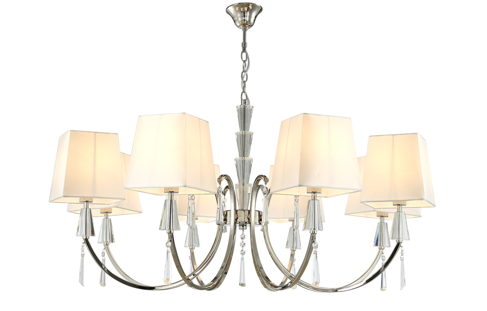Подвесная люстра Crystal Lux Marsela MARSELA SP-PL8 NICKEL