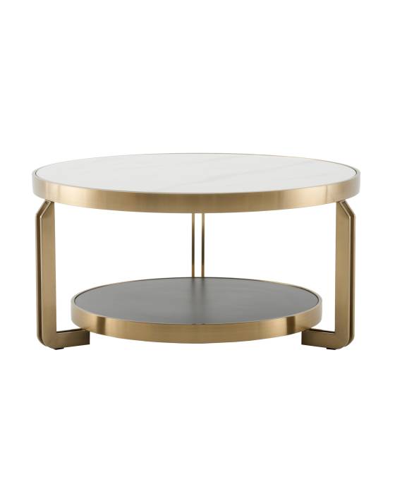 Журнальный стол Stool Group Калисто ECT-316-BRCG white/black