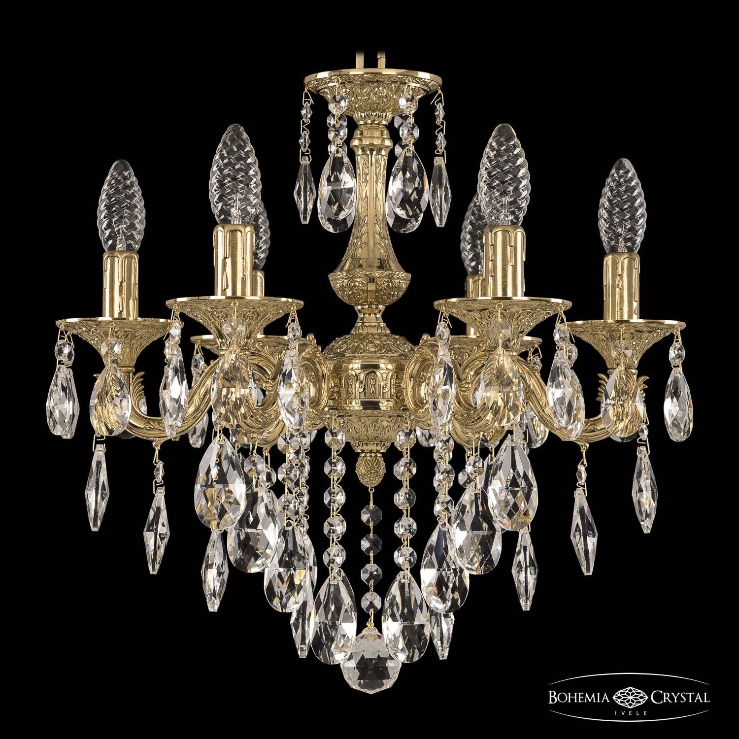 Подвесная хрустальная люстра 7101 Bohemia 71101/6/125 B G