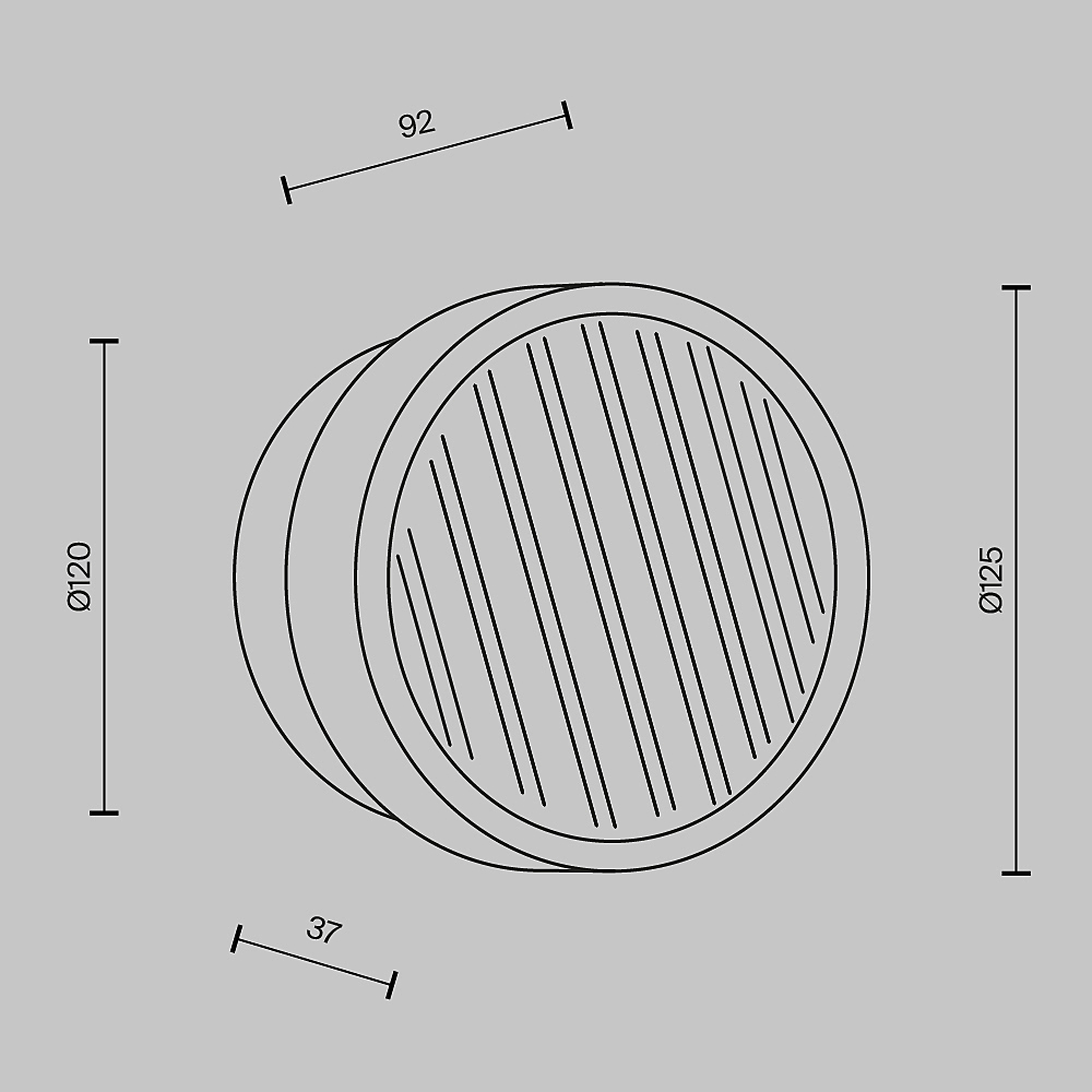 Настенный светильник Maytoni Olo MOD493WL-L6BSK1
