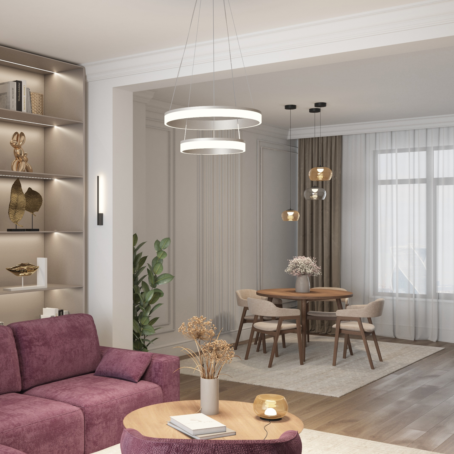 Настольная лампа Denkirs Floa DK6747-BK+AM