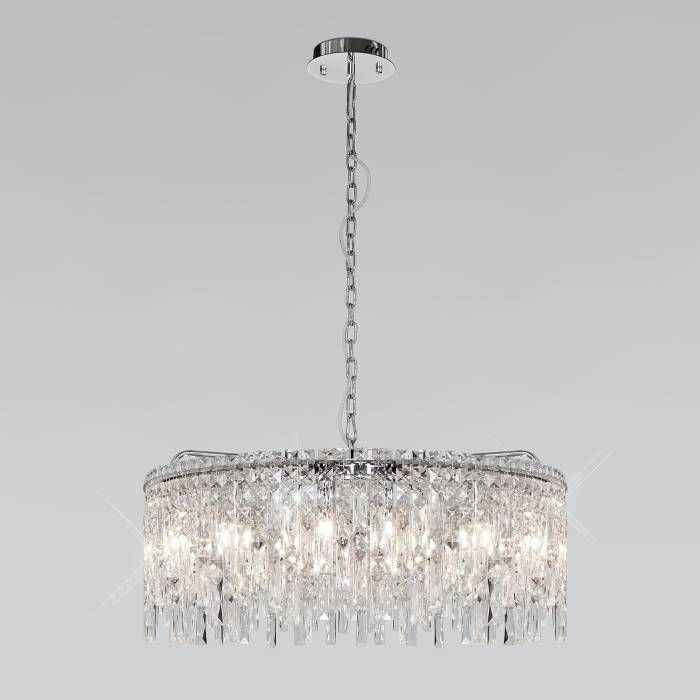 Подвесная люстра Eurosvet Blitz 60159 хром/ прозрачный хрусталь Strotskis Smart