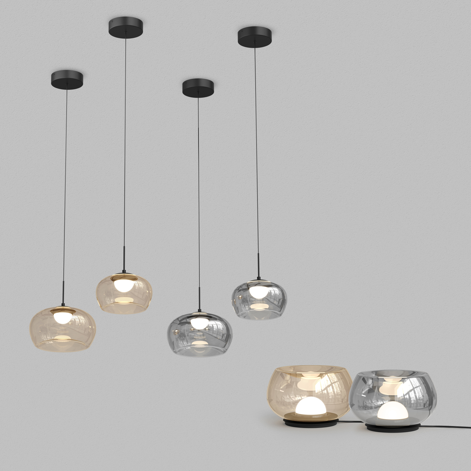 Настольная лампа Denkirs Floa DK6747-BK+AM