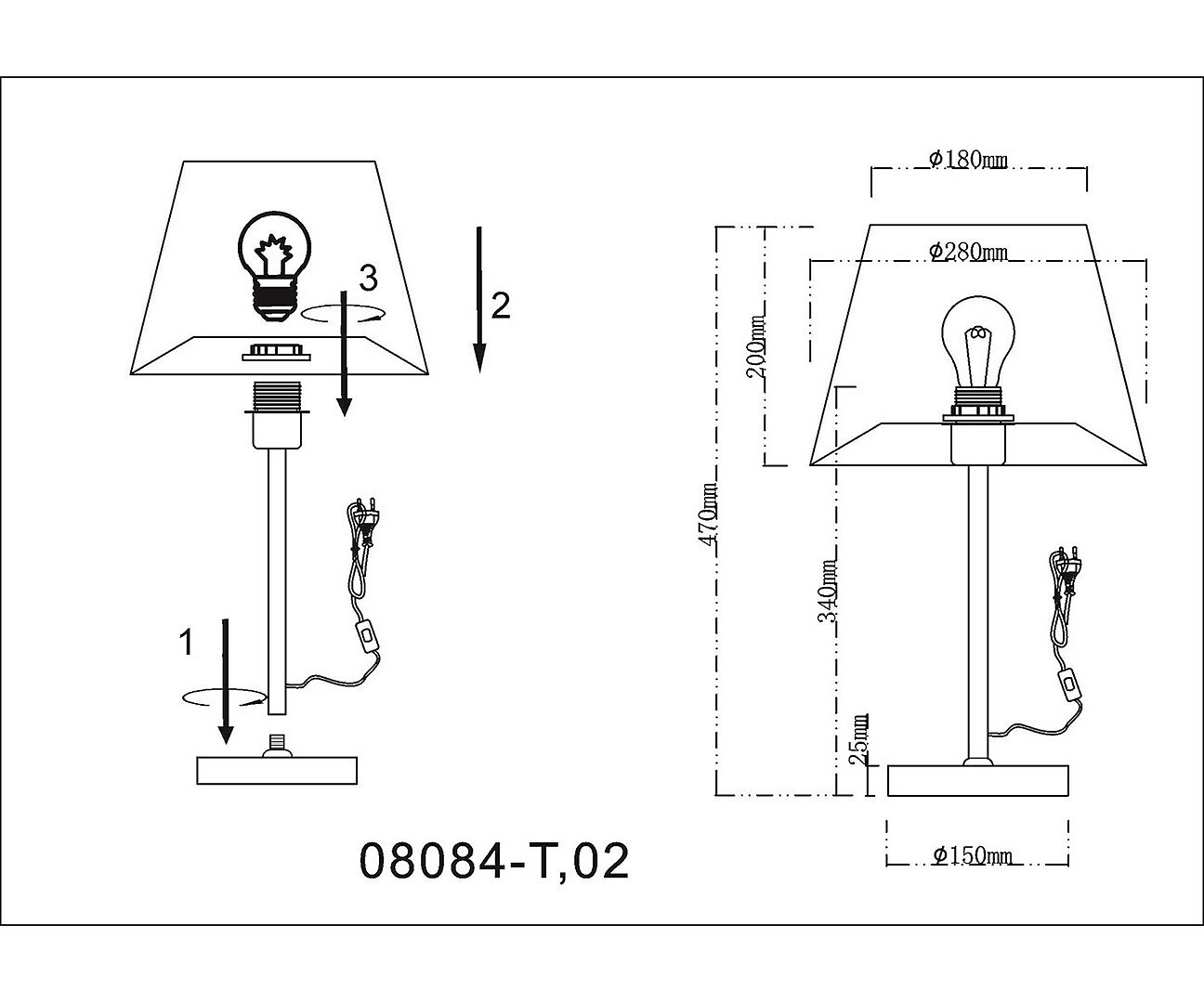Настольная лампа KINK Light Вертолет 08084-T,02