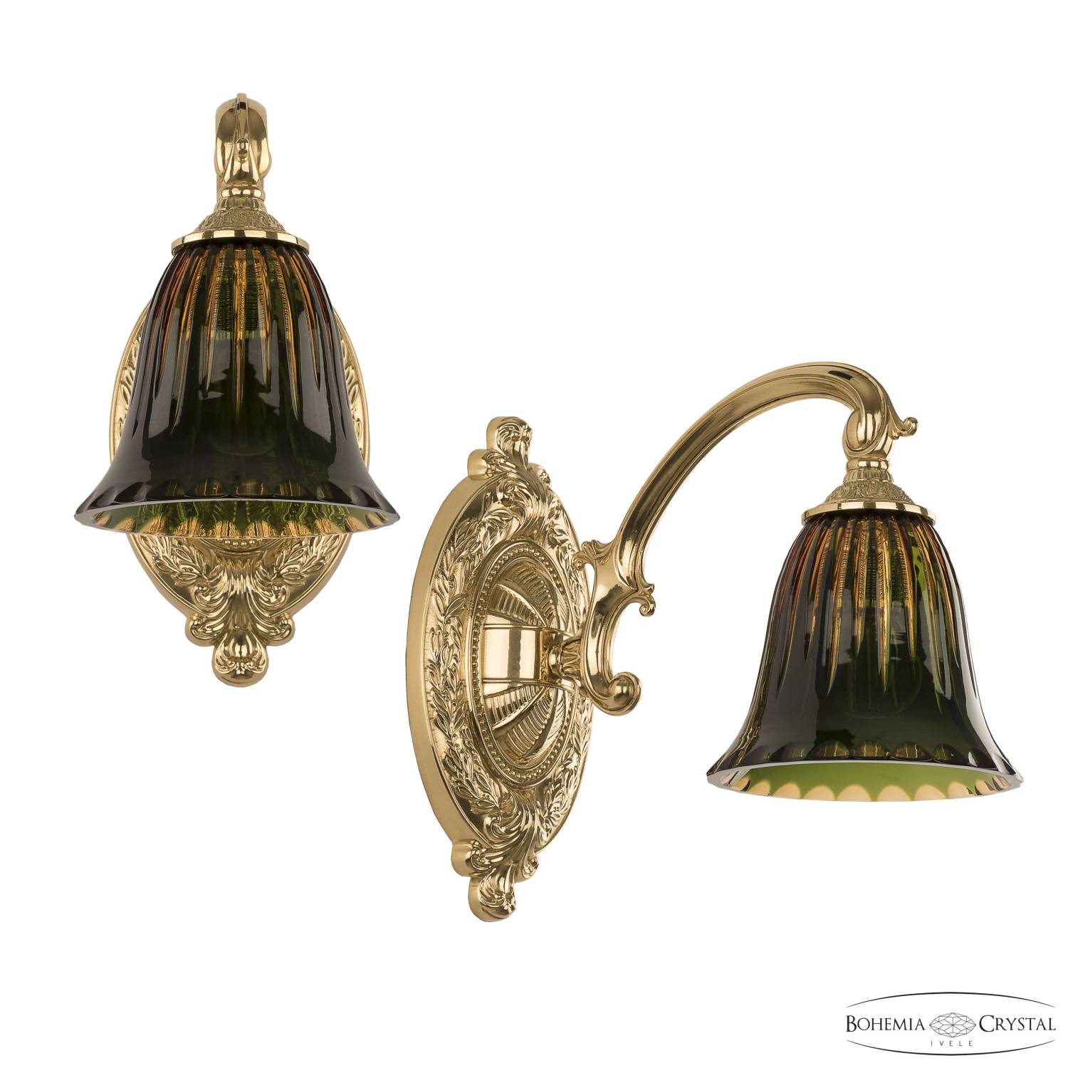 Настенное бра Bohemia 7209 7209B10/1/175 G P2 D Amber-Green/H-1K