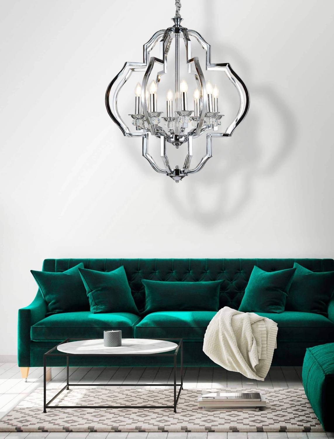 Подвесная люстра Lumina Deco Cesaro LDP 17078-8 CHR